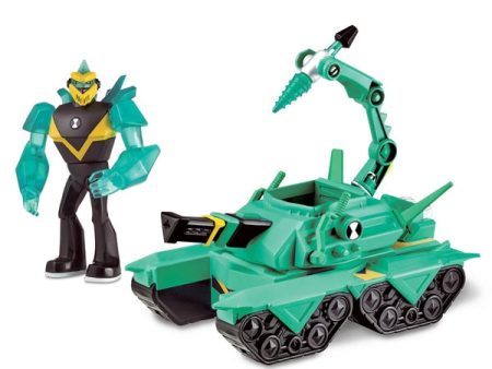 Ben 10 Transforming Vehicle With Figure - Diamond Head Power Tank For Cheap