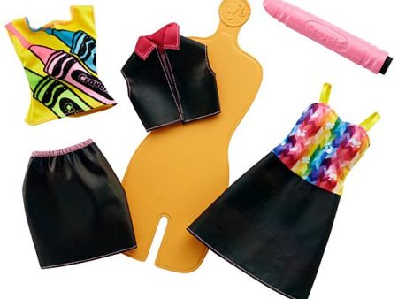 Barbie Crayola Rainbow Design Fashion Set on Sale