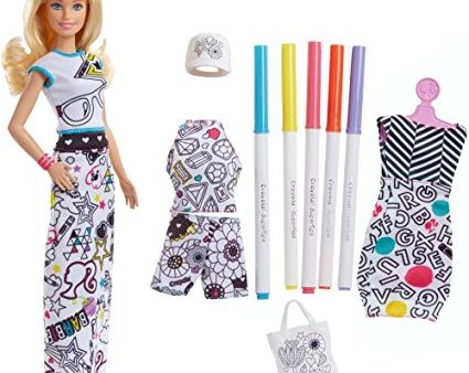 Barbie Crayola Color-In Fashion Doll and Fashions on Sale